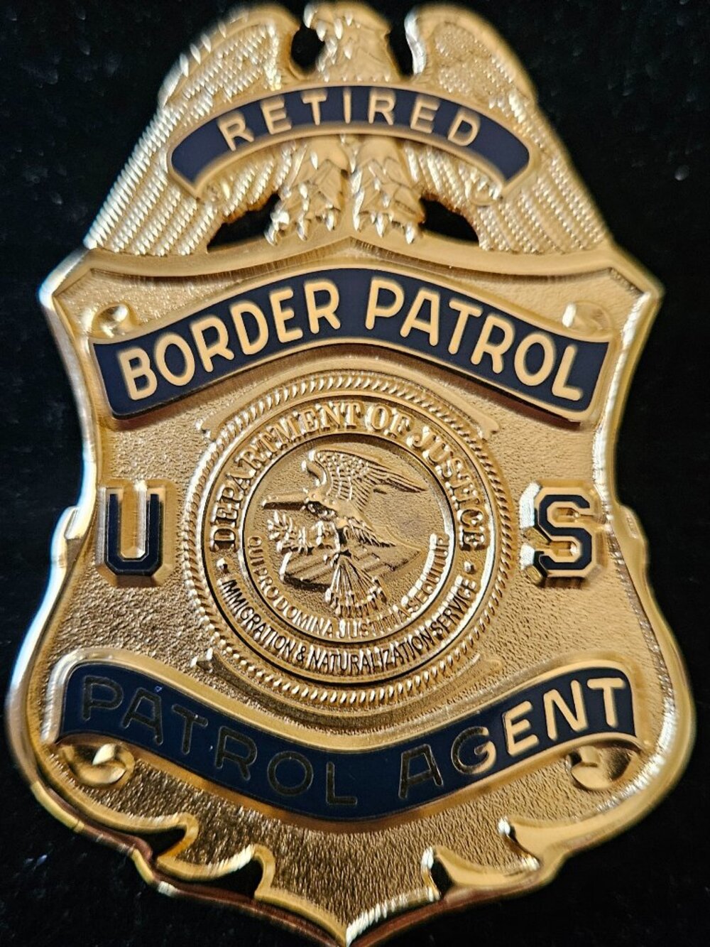 U.S. Department of Justice Border Patrol - Patrol Agent badge (retired)